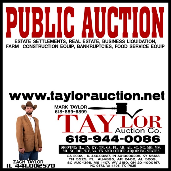 Check Out Our Website For Upcoming Auctions