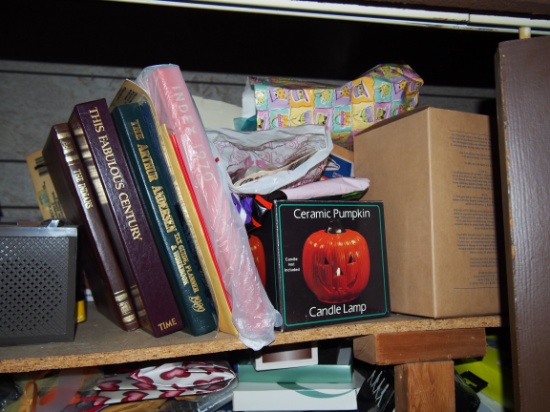 Miscellaneous contents of shelf
