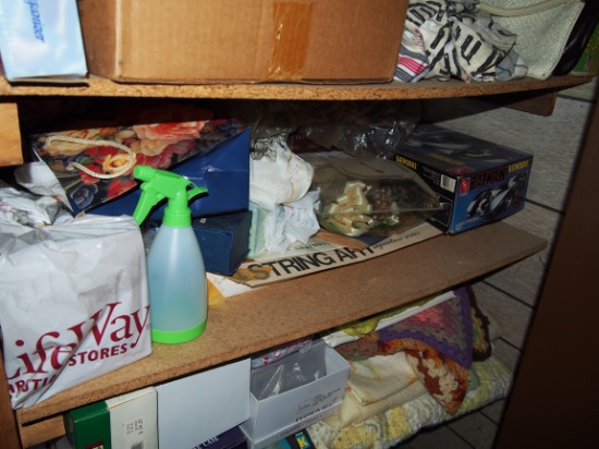 Miscellaneous contents of shelf