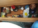 Bench cubby contents