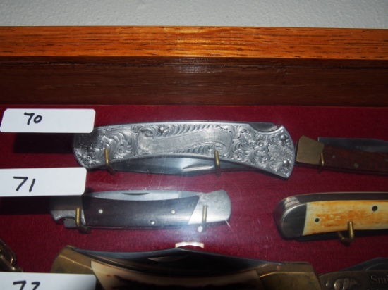 Silver folding knife