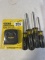 Assorted Set Of Stanley Star Heads Screwdrivers & 25' Leverlock Tape Measure