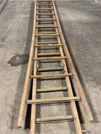 Osha Approved Type Ii Wooden Extention Ladder 11ft