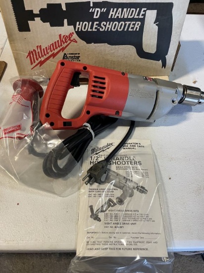 New Milwaukee Hd "d" Handle Hole Shooter 1/2"