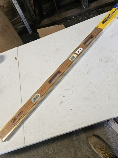 48" American Wood Mahogany & Brass Hand Made Level