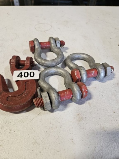 3 - 3/8 Shackles & 1- 1/2" Shackles