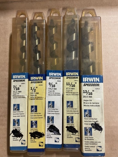 Assorted Set Of Irwin Auger Bits