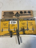 General Washer & Gasket Cutter #11 & 8pc Tungsten Steel Tap & Die Set
