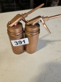 2 - Kp Brass Oil Can With Pistol Pump