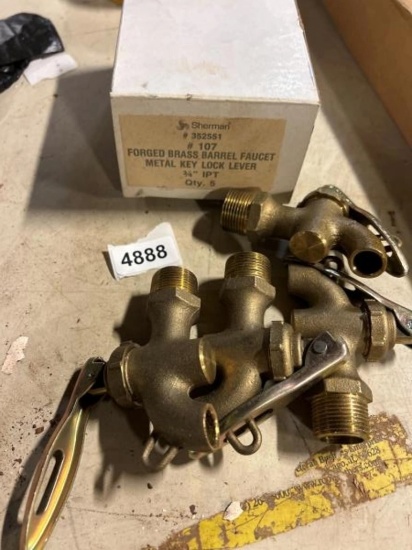 Sherman 352551 #107 Forged Brass Barrel Faucet qty 4
