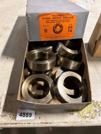 Hallowell Steel Shaft Collar with Unbrako Knurled Point 1-15/16 Bore, 10 Pack