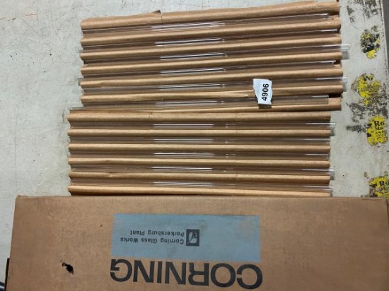 Corning Glass Works Corrugated Glass Tubes - Parkersburg Plant, Qty 10
