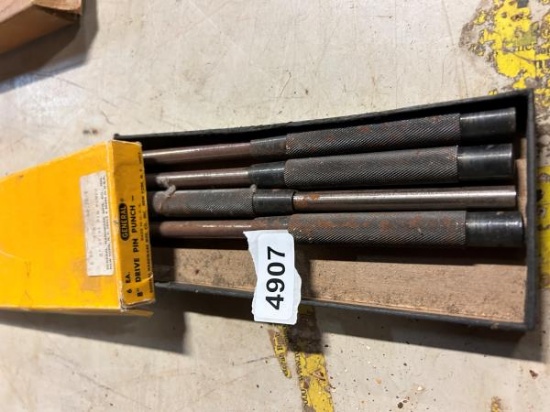 General 8" Drive Pin Punch Tool Set, Made in USA, Qty 6