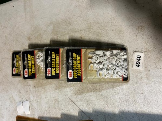 Illinois Industrial Tool 70PC Cable Clip Assortment - Qty 4