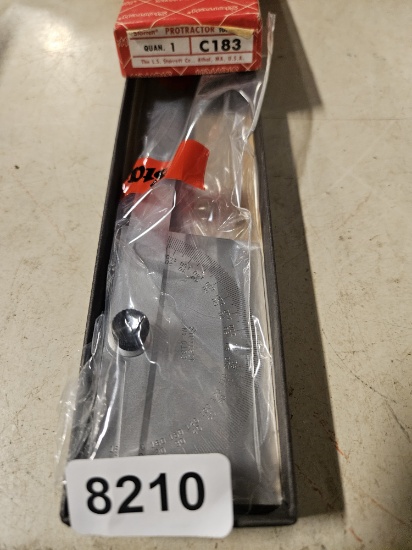 Starrett Protractor Model C183 - Precision Measuring Tool with Metal Ruler in Packaging