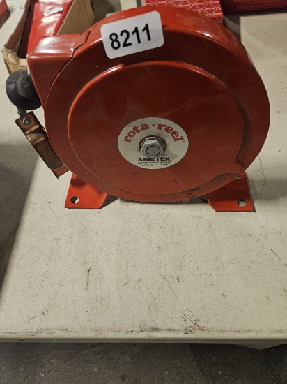 AMETEK Rota-Reel Red Metal Reel with White Label - Hunter Spring Division, Hatfield, PA