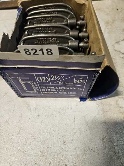 The Brink & Cotton Mfg. Co. Zinc Plated Metal Clamps - 2.5'' 63.5mm qty 12