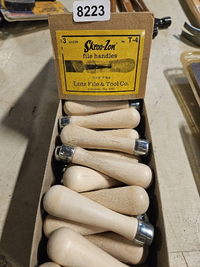 Lutz File & Tool Co. Skroo-Zon No. T-4 File Handles for 6" Files - 3 Dozen