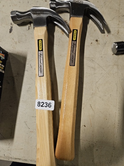 Stanley Professional Claw Hammers with Hickory Wooden Handles, qty 2