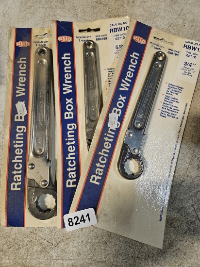 REED RBW10 Ratcheting Box Wrench Set - Nickel Chrome Finish - High Carbon Steel - Includes 5/8" and