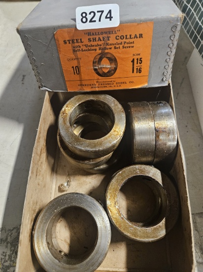 Hallowell 1-15/16 Inch Steel Shaft Collar with Unbrako Knurled Point Self-Locking Hollow Set Screw