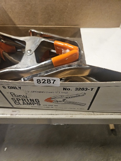 Adjustable Clamp Co. 'Pony' No. 3203-T 3-Inch Spring Clamps with Vinyl Tips, 6 Pack