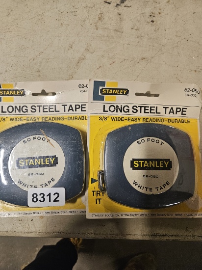 STANLEY 62-050 Long Steel Tape Measure 50 Foot, 3/8" Wide, qty 2