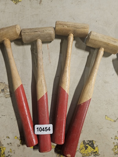 Hardwood Carpenters Mallet Set - Rubberized Head, QTY 4