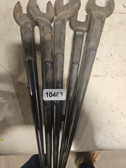 Vintage Wrench Set - Heavy-Duty Tools - QTY 5