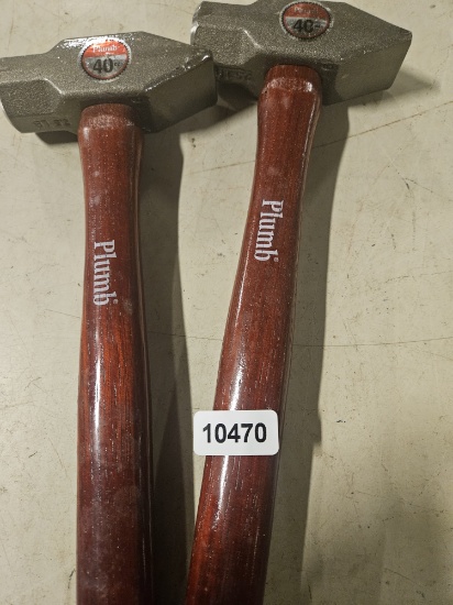 Plumb 40 oz Hammer -Steel Head, Hardwood Handle QTY 2