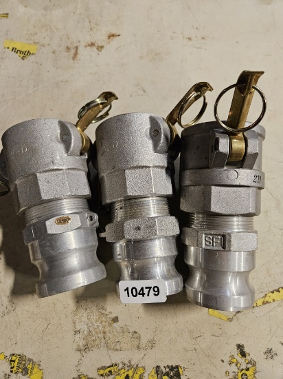 Aluminum Coupler and Groove Fittings for Secure Hose Connection - QTY 3