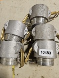 Aluminum Coupler and Groove Fittings for Secure Hose Connection - QTY 5
