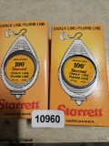 Starrett 100' Chalk Line/Plumb Line qty 2