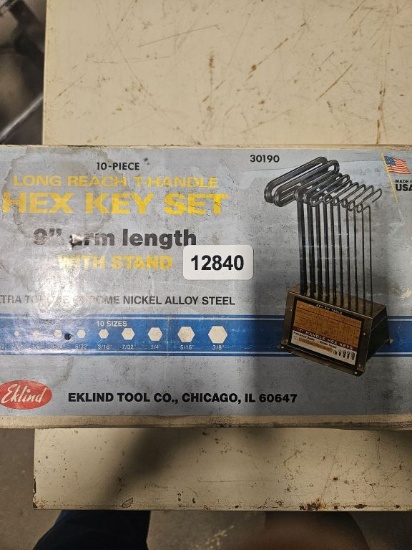 Ekland Tool Co 10pc Long Reach Handle Hex Key Set