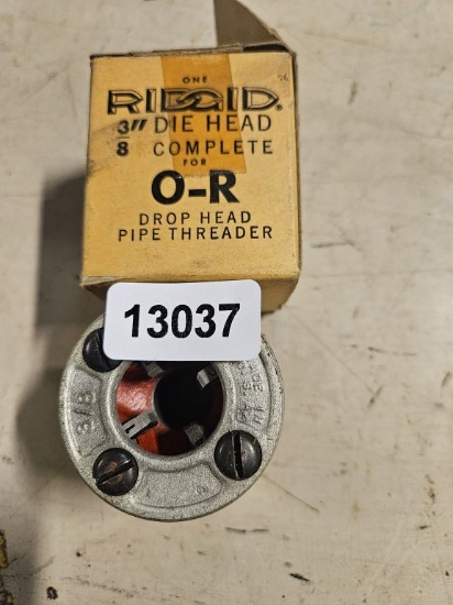 Ridgid 3/8" Die Head Complete For O-r Drop Head Pipe Threader
