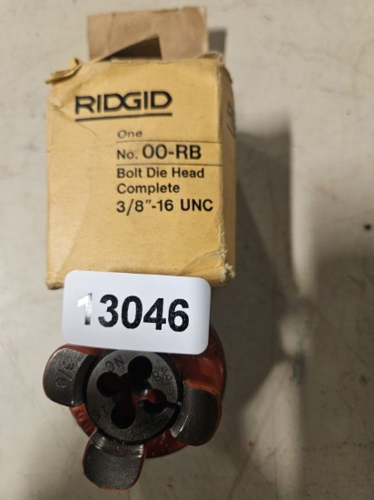 Ridgid #00-rb Bolt Die Head Completed 3/8"- 16 Unc