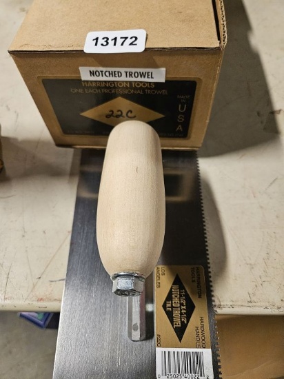 Harrington Tools Notched Trowel