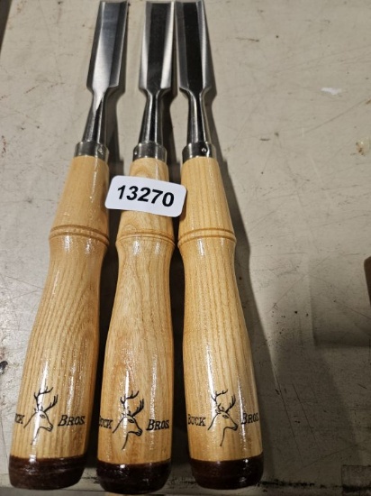 Buck Bros Wood Chisels - 3 Qty