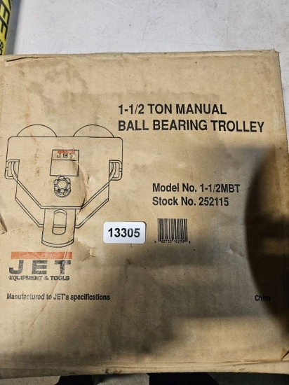 Jet 1 1/2 Ton Manual Ball Bearing Trolley