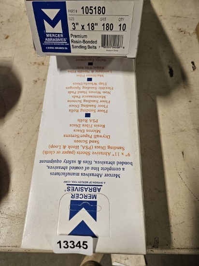 Mercer Abrasive 3"x18" Grit 180 Premium Resin Bonded Sanding Belts - 2 Boxes