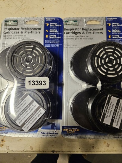 Msa Respirator Replacement Cartriges & Pre-filters - 2 Qty