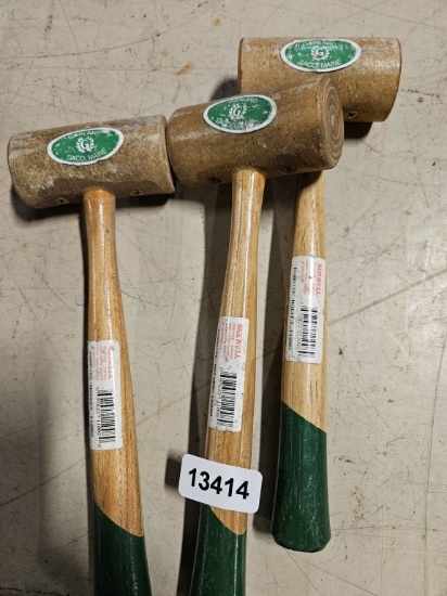 Garland Rawhide Soft Faced Hammers - 3 Qty