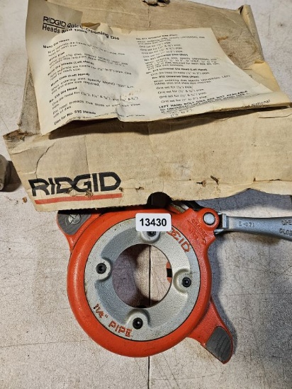 Ridgid Quick Opening Die Heads And Dies 1 14 Pipe