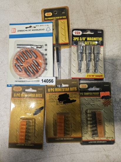 Screwdrivers Heads - 4 Qty, Itt 3lb Magnetic Pick Up Tool & Magnetic Setters