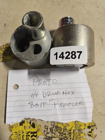 Proto 1/4 Driver Hex Bolt Remover - 2 Qty