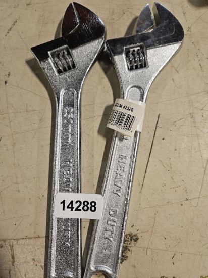 Heavy Duty Adjustable Wrench - 2 Qty