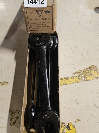 Fairmount Tool & Forging Co Double Head Open End Wrench - Box Full