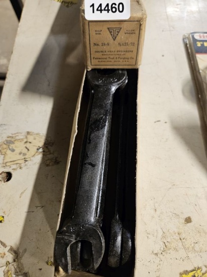 Fairmount Tool & Forging Co Double Head Open End Wrench - Box Full