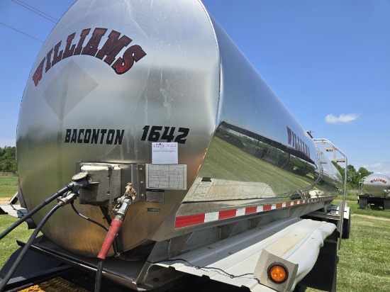 2016 Walker Stainless Steel Food Grade Tanker