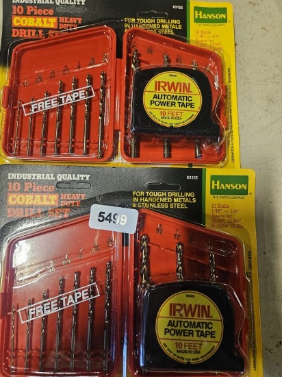 Cobalt Heavy Duty Drill Set With Irwin Automatic Power Tape